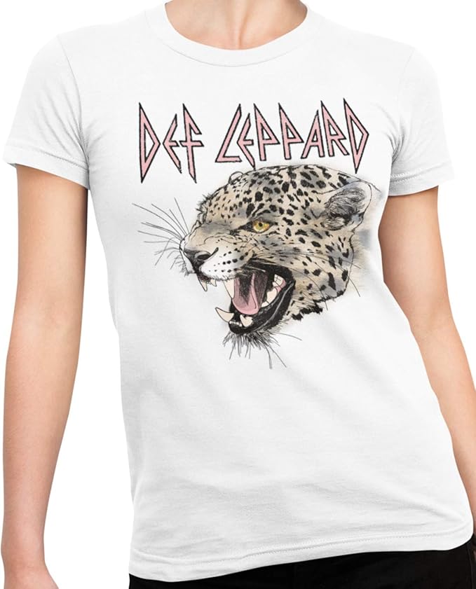 DEF Leppard 'Leopard' Rock Band TShirt Amazon.co.uk Clothing