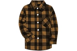 SANGTREE Mens & Boys Plaid Shirt Long Sleeve Button Down Flannel Shirts, US 3 Months - Adult 9XL
