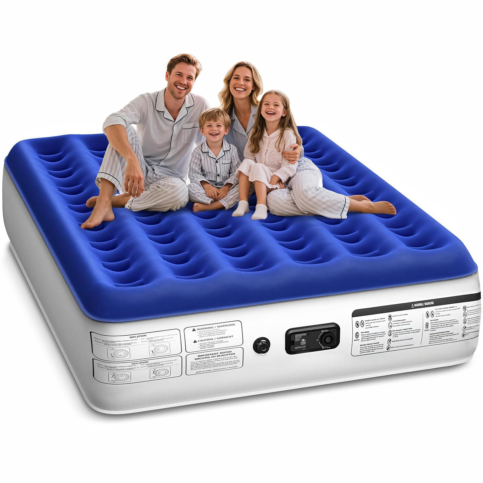 Photo 1 of Xsleep Queen Air Mattress with Built in Pump Luxurious Comfort Raised Inflatable Mattress Queen Airbed Blow Up Mattress for Home and Guests Air Bed 2 Mins Fast Inflate/Deflate 660 lbs Max