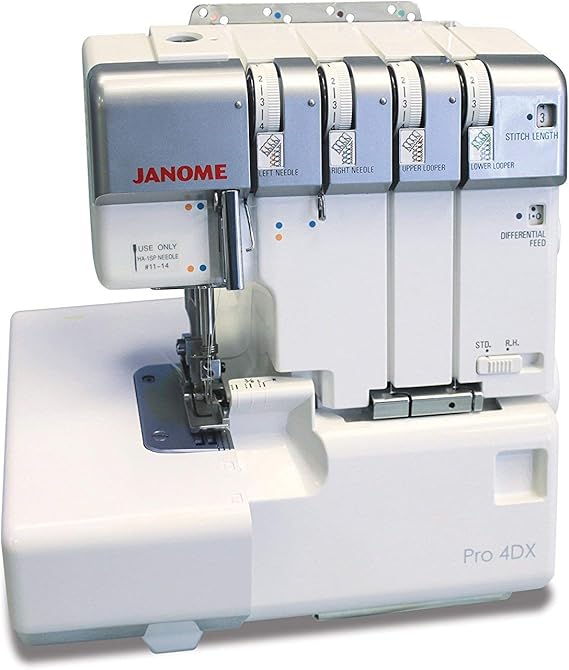 Janome Pro4DX HeavyDuty Overlock Serger, with Easy Self Threading