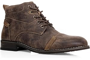 Ferro Aldo Men's Ankle Boots | Lace-Up Cap Toe Chukka Style Dress Boot | Casual Fashion for Work