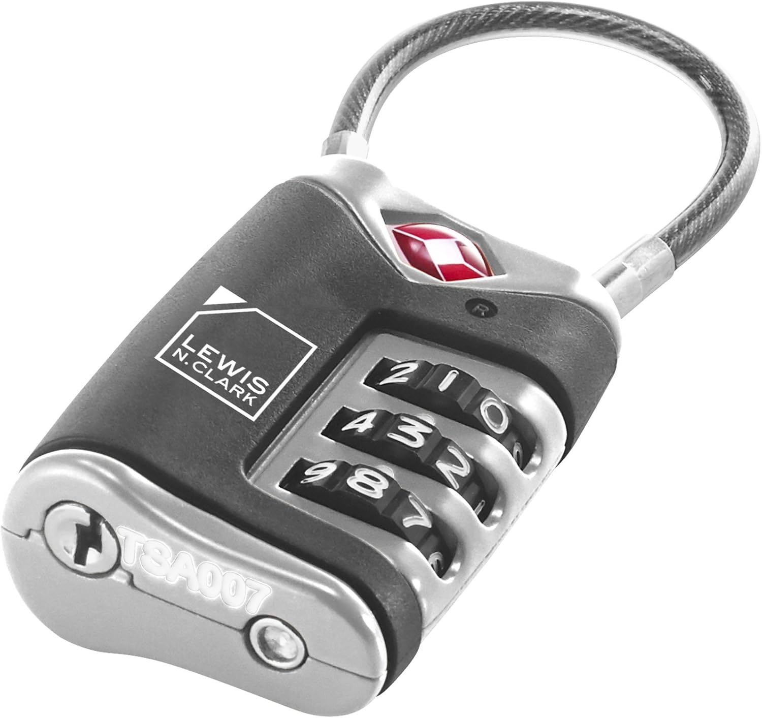 4014648 Lewis N Clark Travel Sentry Cable Lock 2 Pack black