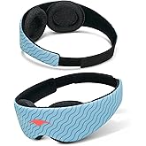 Manta Kids Sleep Mask - Comfy & Cute Blackout Sleeping Mask with Adjustable Eye Cups, Soft & Breathable Machine Washable Kids Eye Mask for Girls, Boys, Toddler Aged 6+ (Arctic Blue)