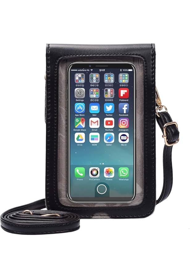 purse with clear phone pocket as seen on tv