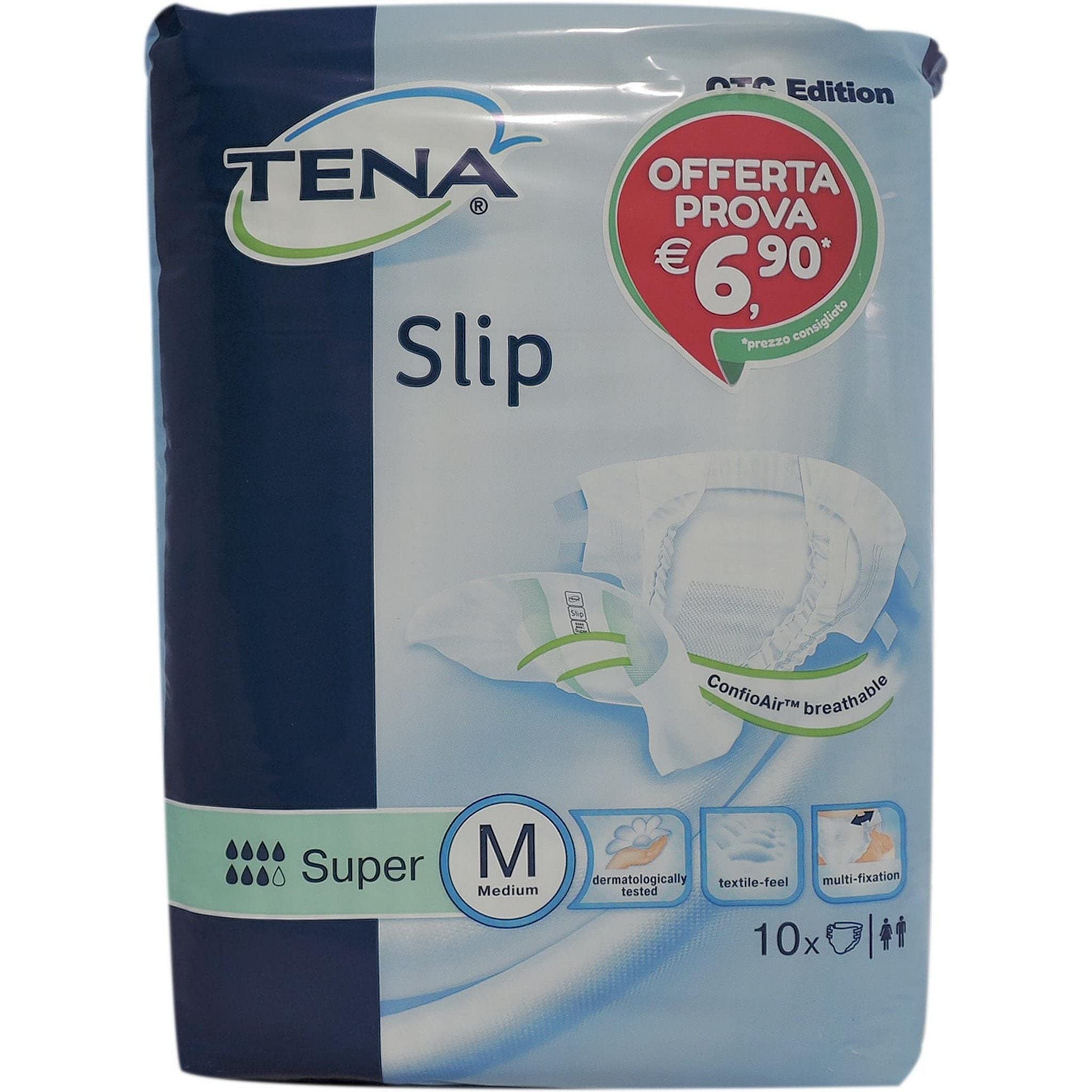 Tena Briefs Super Diaper Absorbent Panties Size M 10 Pieces