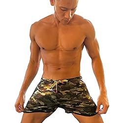 Mens Running Booty Shorts, Zippered Pockets, Rave