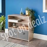 spot on dealz 4 Cube Storage Unit with 2 Doors Oak Finish view 4
