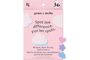 grace & stella Award Winning Hydrocolloid Patches with Salicylic Acid (Multishape, 36 Count) - Covers with Tea Tree - Patches