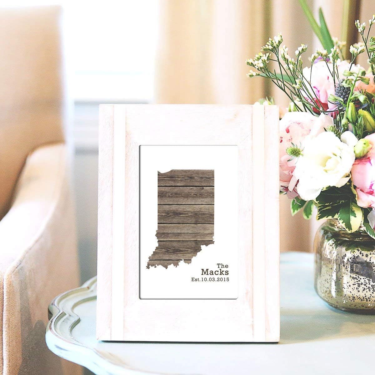Two States Love Wedding Gift Personalized State Natural Series Custom Location Modern Art Print Long Distance Map Art Engagement Bridal Shower Gift