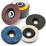 11PCS 4.5 Inch Flap Discs & Grinding Polishing Discs Set by LotFancy - 40 60 80 120 Grit Assorted Sanding Grinding…
