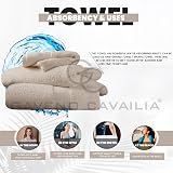 GC GAVENO CAVAILIA Fade Resistant Bath Towels Set 700 GSM Mocha 2PK view 5