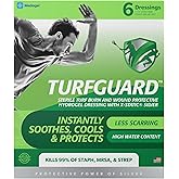 TURFGUARD Hydrogel Turf Burn Dressing with X-Static Silver – Cooling Relief, FDA Cleared, Antimicrobial Protection, & Moist Healing Patch for Burns & Wounds, 2" x 3" Dressings, 6 Pack, by Medagel