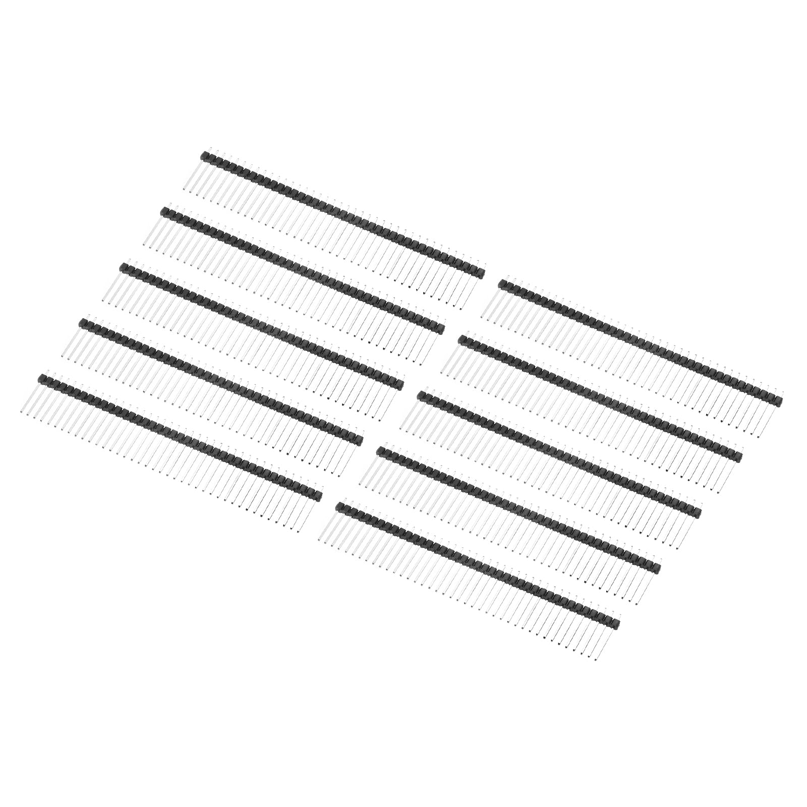 PATIKIL DIP Pin Header Single Row 40P 19mm Length Copper Plated for PCB Pack of 20