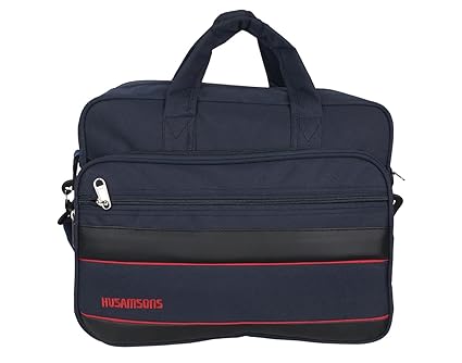 Husamsons EXLP-05 Blue,Red Polyester Laptop Messenger Bag for Men and Women