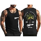 Weripoah Graphic Tank Tops Men Palm Tree Beach Top California Vacation Sleeveless Shirt Summer Muscle Gym Tanks Shirts