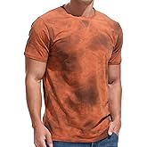 KLIEGOU Men's Graphic T-Shirt 95% Cotton Crew Neck Short Sleeve Tee Soft Stretch Casual Printed Top