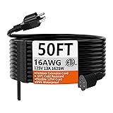 HUANCHAIN 50 FT 16 Gauge Black Indoor Outdoor