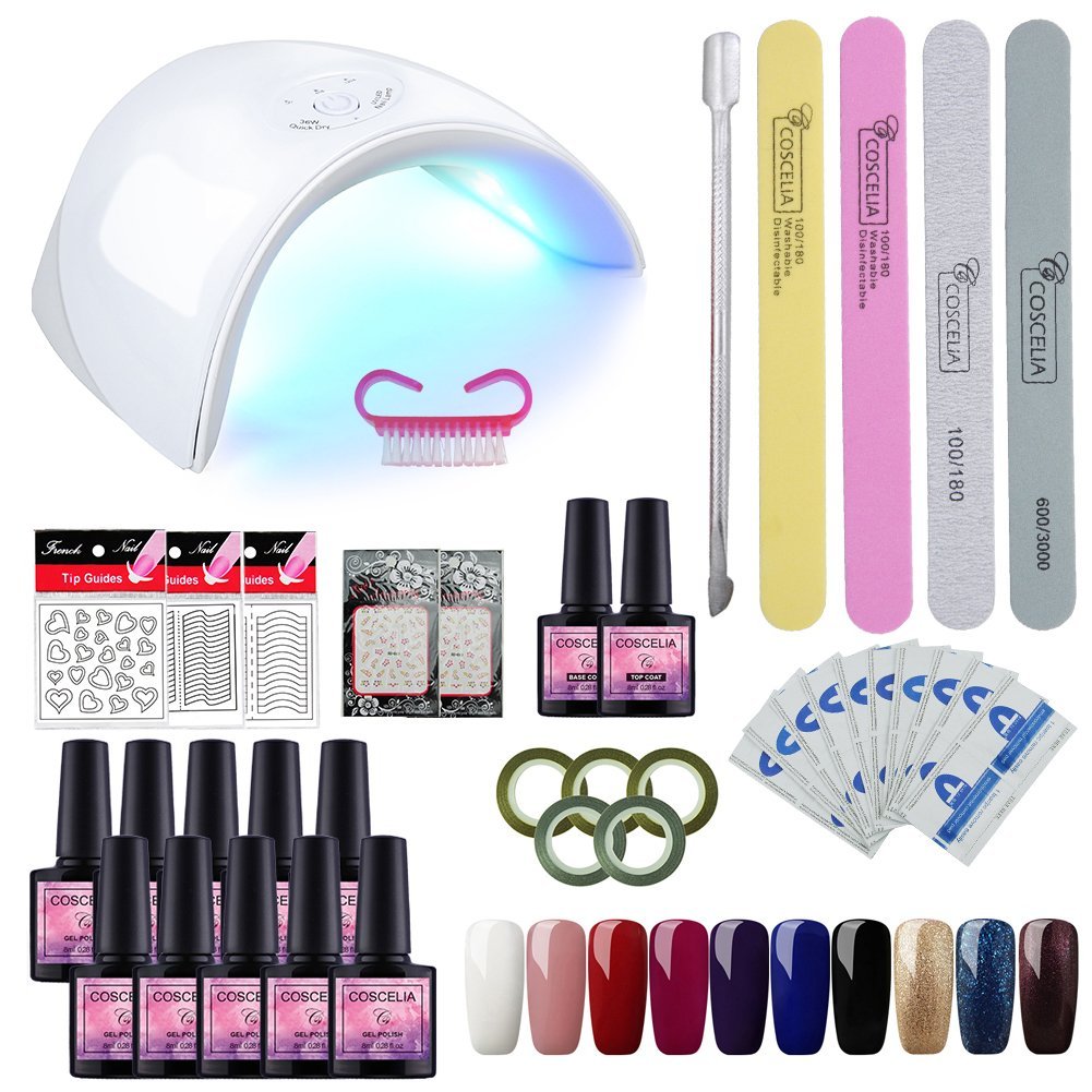 Détails Sur Kit Vernis Semi Permanent Saint Acior Lampe Led 36w Manucure Soak Off Gel