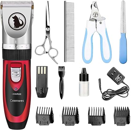 Ceenwes dog clippers low noise pet clippers rechargeable dog trimmer cordless Clearance