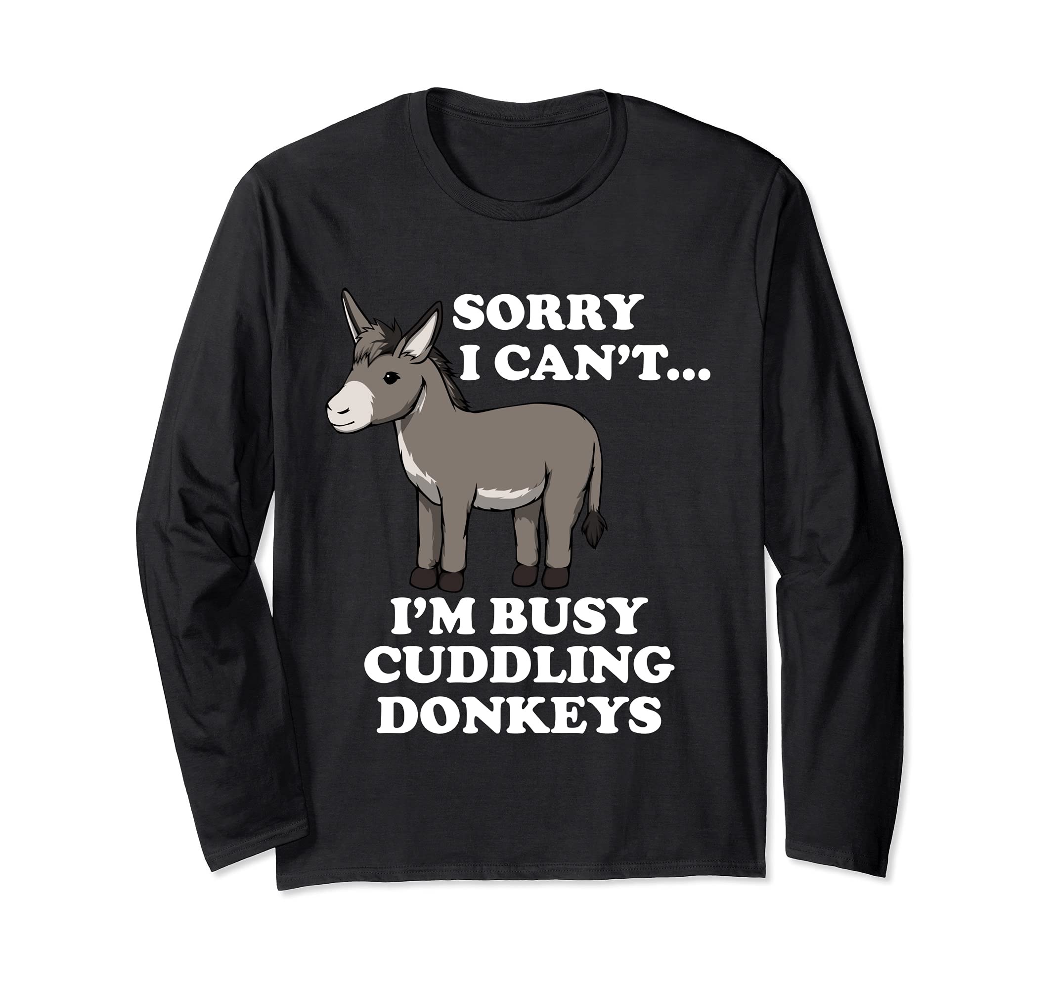 Cute Baby Donkey Ironic Farm Mule Long Sleeve T-Shirt