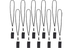 AMIJOUX 10 PCS 8 Inches Stretchable Elastic Wrist Straps for Walking Canes, Black Adjustable Wrist Strap for Walking Stick, N