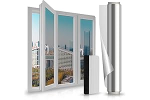 One Way Window Privacy Film: Windows Tint for Home, Mirror Effect Reflective Film See Out Not in - Heat Control Anti UV Stati