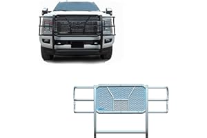 BLACK HORSE OFF ROAD Black Horse RUGGED Heavy Duty Grille Brush Bumper Guard Modular Black Compatible with 2017-2022 Ford F-250/Ford F-350/Ford F-450/Ford F-550 Super Duty-RU-FOF217-B
