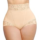 SHAPELLX Butt Lifting Shapewear Mid Waisted Body Shaper Briefs Tummy ControL Shorts with Compression for Women Beige M