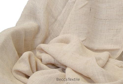 Stoff Meterware, Stoff aus Naturfasern, Rohjute, Hanf, Naturstoffe, besondere Breite 180 cm.