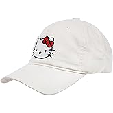 Concept One Unisex-Adult Hello Kitty Baseball Cap, Adjustable Cotton Dad Hat with Curved Brim, Pigment Washed