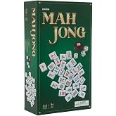 Mah Jong Traditional Tile Game Set, Green | 152 Tiles, 4 Players, Includes Dice, Includes Score Chips