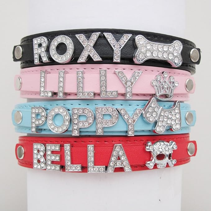 Personalised Dog Puppy Cat Pet NAME Collar Handmade in UK(Pink,XS