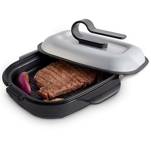 VonShef - Parrilla para microondas (antiadherente, con ...