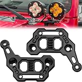 KARSAM Dual Light Bar Hood Mounting Brackets for 2018-2025 Jeep Wrangler JL JLU 4xe Gladiator JT Accessories, Ditch Light Cowl Mounts Fog Light Mount A-Pillar LED Light Pod Brackets, 2 Count