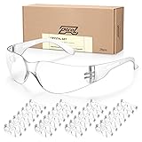 28 Pack Safety Glasses Crystal Clear
