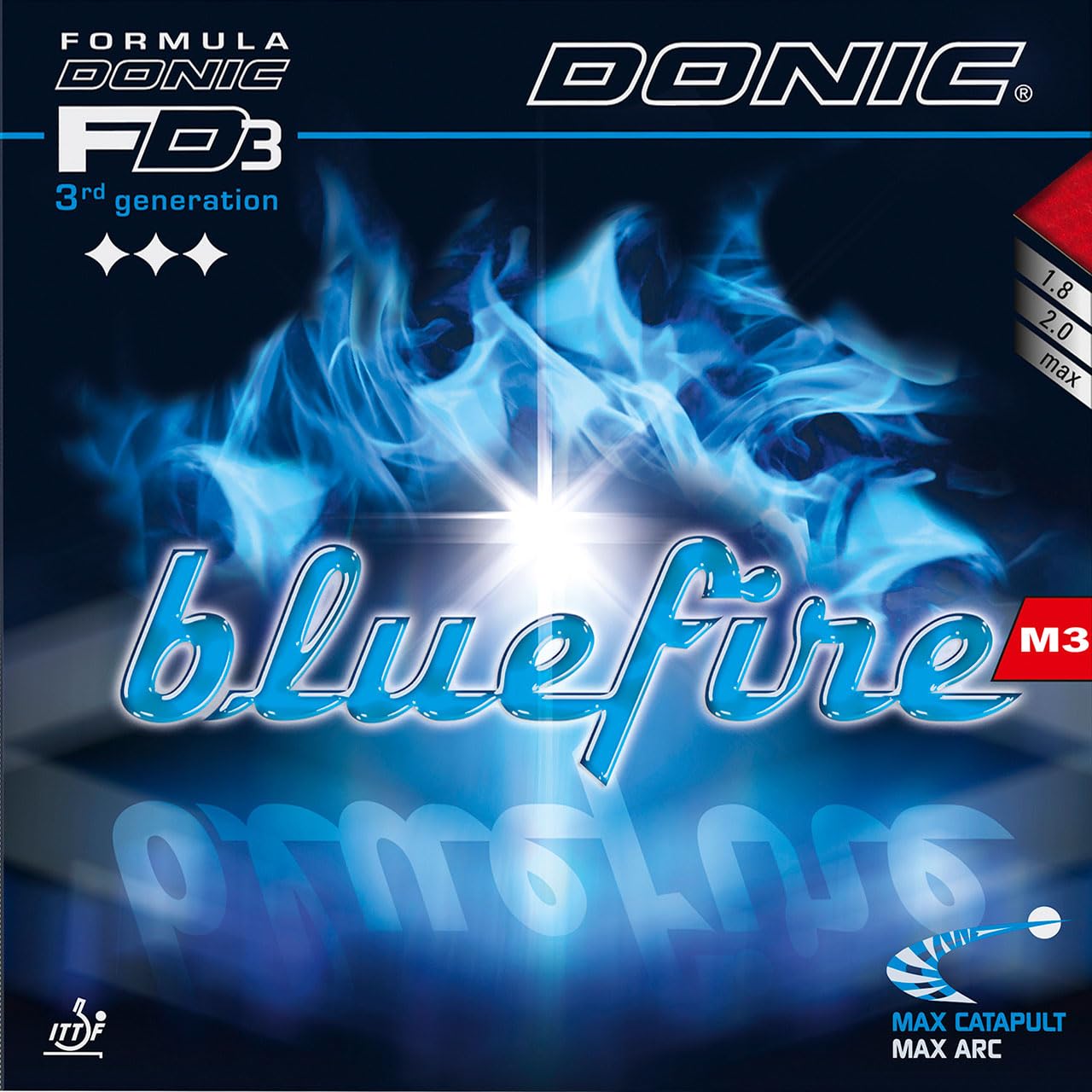 Donic Bluefire M3 Table Tennis Rubber (Red, 1.8mm)