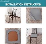 Granbest Jacquard Dining Chair Covers Set of 6 Light Grey view 6