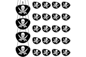 KINBOM 24pcs Eye Mask Bulk, Pirate Eye Patches Accessories for Theme Party Supplies