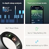 Oura Gen3 Horizon Smart Ring Size 12 Stealth Sleep Heart Rate Fitness view 5