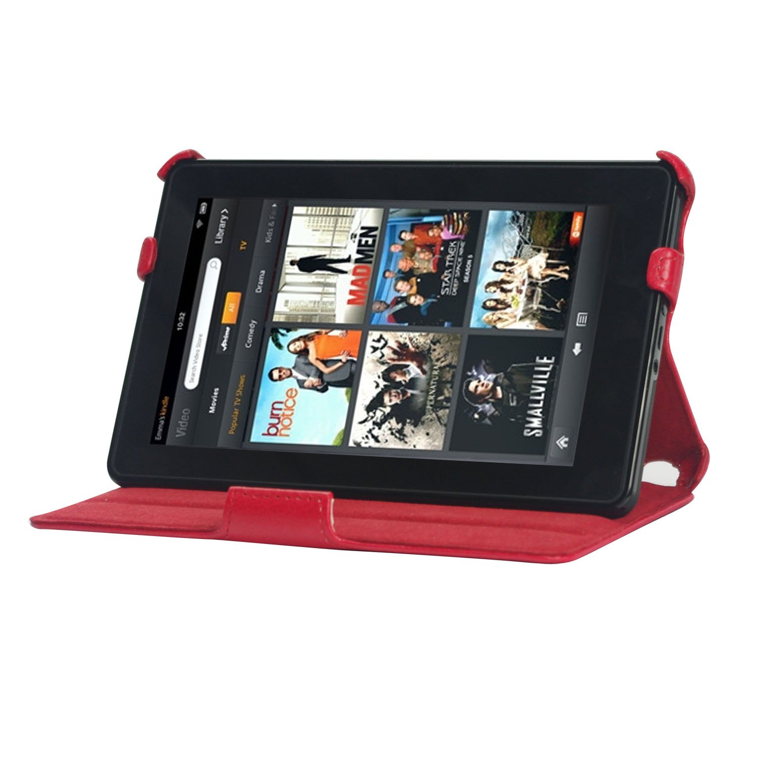 YooMee Red Amazon Kindle Fire 7 Inch Android Tablet Leather
