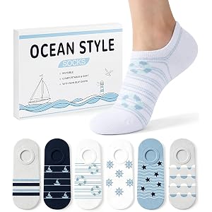 Toes Home No Show Socks Womens, Low Cut Invisible Socks, Cotton Ankle Socks | Non Slip Casual Socks, Breathable Liners for Fl