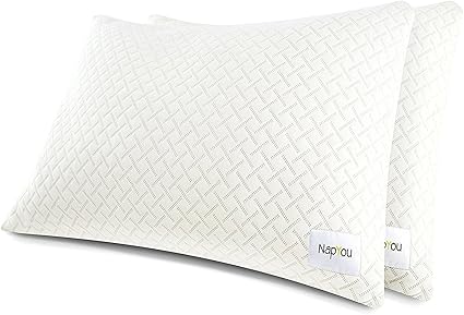 Napyou Official Best Pillows For Sleeping 2 Pack Queen Shredded