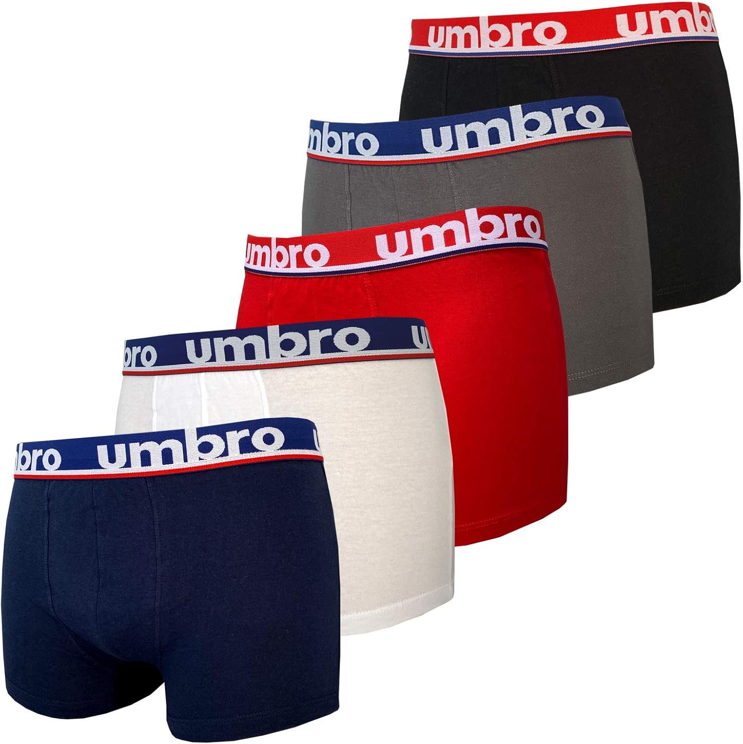 Umbro Boxer Homme Coton Pack de 5 Boxers Coloris Assortis Amazon