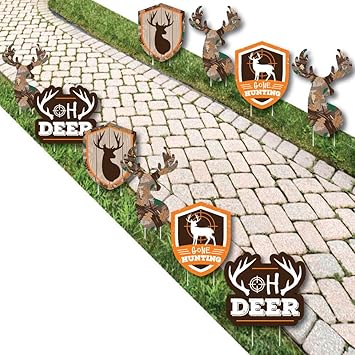 Gone Hunting 10 Piece Lawn Decorations Outdoor Deer Hunting Camo