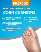 PROFOOT Corn Cushions 12 Pads Soft Foam Pressure Relief Self Adhesive Pack of 2 view 2