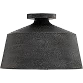 Capital Lighting 235311QY Quarry Modern Organic Handcrafted Angular Cone Semi-Flush Ceiling Light, 1-Light 100 Watt, 9" H x 1