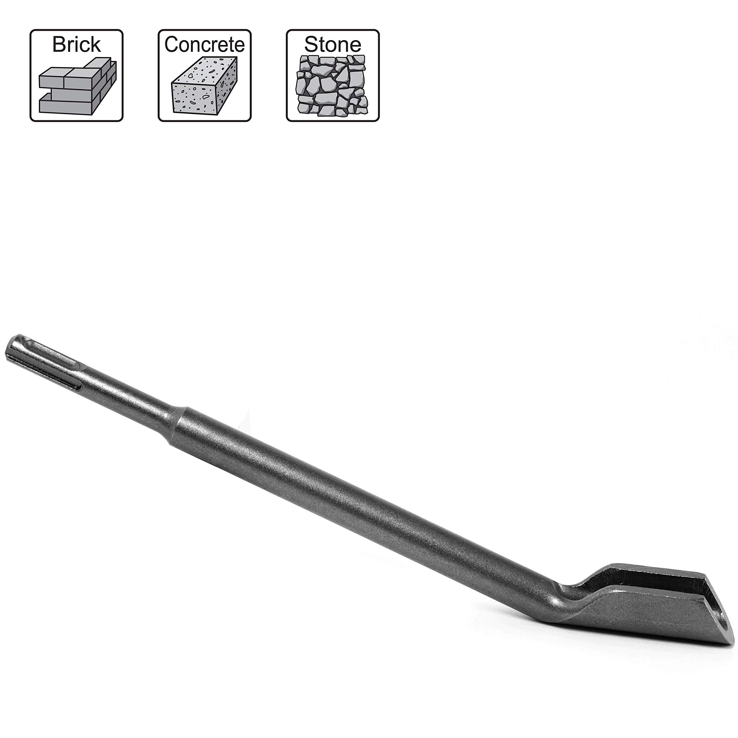 S&R SDS-Plus Gouge Chisel – 14x250x22mm Hollow Chisel for Channeling Concrete | Heavy-Duty & Precision Cutting