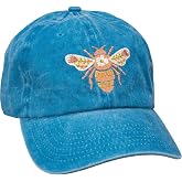 Primitives by Kathy Bee Happy Baseball Cap with Adjustable Metal Buckle Blue