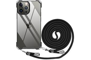 BEIMEITU Crossbody Strap Phone Case for iPhone 11 Pro Max, Crossbody Cover with Neck Cord Strap,Transparent Clear PC Lanyard Phone Case for iPhone 11 Pro Max