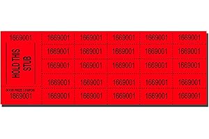 LANCASTER BINGO COMPANY Auction Tickets - 500 Sheets (Red)